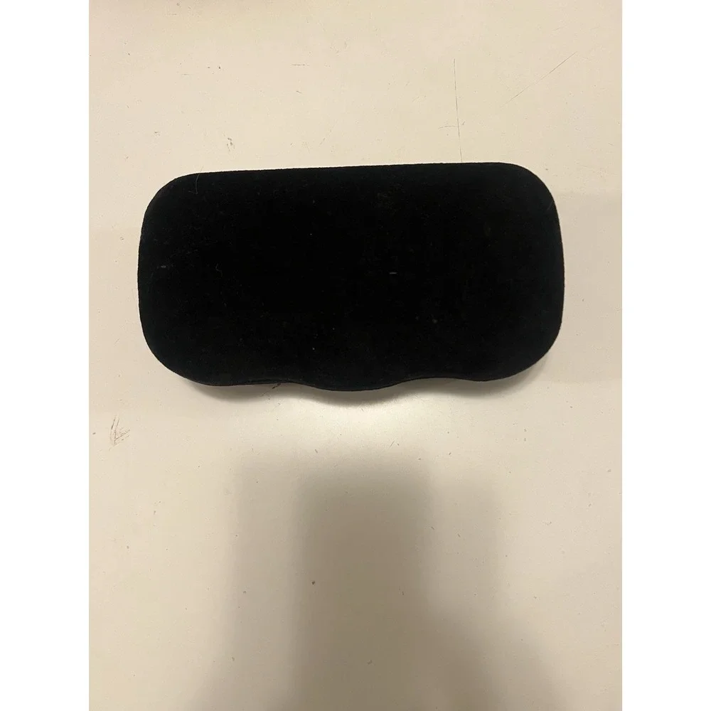 GUCCI eyeglasses case Black Velvet Silk Lined Light Blue. Can Be Used As Clutch